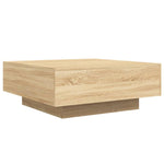 ZNTS Coffee Table with LED Lights Sonoma Oak 80x80x31 cm 836590