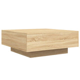 ZNTS Coffee Table with LED Lights Sonoma Oak 80x80x31 cm 836590