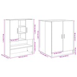 Washing Machine Cabinets 2 pcs Sonoma Oak Engineered wood 3307666