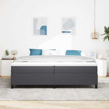 Platform Bed Frame Dark Grey 200 x 200 cm Fabric 3337428