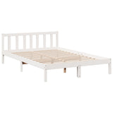 Extra Long Bed Frame without Mattress White 160x210 cm Solid Wood Pine 852437