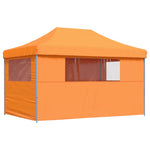 Foldable Party Tent Pop-Up with 4 Sidewalls Orange 4004977