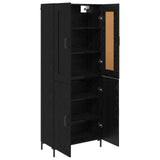 Highboard 2 pcs Black Oak Engineered Wood 3416109