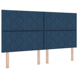 Box Spring Bed with Headboard Blue 180 x 200 cm Fabric 3339720