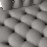 Slipper Chair Taupe 56.5 x 70 x 110 cm Fabric 42020683