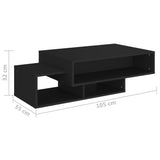 Coffee Table Black 105x55x32 cm Engineered Wood 808523