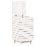 Laundry Basket White 44x44x76 cm Solid Wood Pine 832322