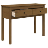 Console Table Honey Brown 100x35x75 cm Solid Wood Pine 814617
