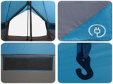 Tipi Tent with Roof Blue 250 x 250 cm Polyester and Steel 42028720