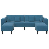 Sofa with Cushion 3 pcs Blue Velvet 3335171