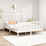 Bed Frame without Mattress White 160x200 cm Solid Wood Pine 3106714