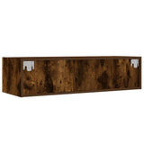 TV Cabinet with LED Lights Smoked Oak 100X35.5x25 cm 860242