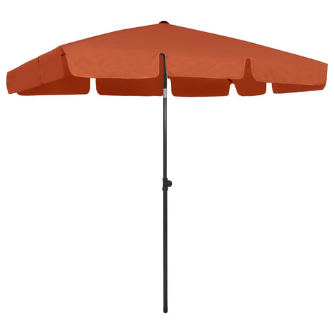 Beach Parasol Terracotta 200x125 cm 314732