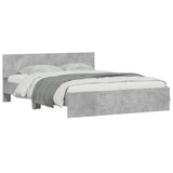 ZNTS Bed Frame without Mattress Concrete Grey 140x200 cm 3207486