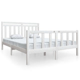 3100969 Bed Frame without Mattress White Solid Wood 160x200 cm
