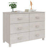 Sideboard "HAMAR" White 113x40x80 cm Solid Wood Pine 340449