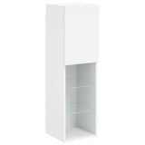 4 Piece TV Wall Units with LED White Engineered Wood 3216654