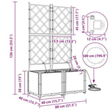 Garden Planter 2 pcs Grey 80 x 40 x 142 cm Plastic 42002874