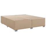 Box Spring Bed with Mattress Cappuccino 200x200 cm Faux Leather 3290739