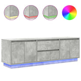 TV Cabinet with LED Lights Concrete Grey 160.5x41x50 cm 3328429
