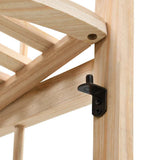 Corner Shelf Beige Solid cedar wood 27 x 27 x 110 cm Foldable 246435