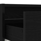 TV Cabinet with LED Lights Black Oak 100X35.5x25 cm 860239