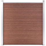 WPC Fence Set 10 Square + 1 Slanted 1830x186 cm Brown 3053224