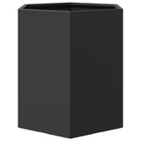 Garden Planter Black Hexagon 46x40x45 cm Steel 851108