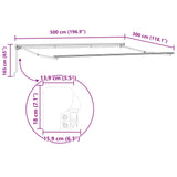 Awning Frame Blue and White 500 x 300 cm 3331197