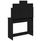Dressing Table with Mirror Black Oak 96 x 39 x 142 cm 872031