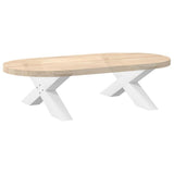 Coffee Table Legs X-Shaped 2 pcs White 70x cm Steel 4012945