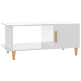 Coffee Table High Gloss White 90x50x40 cm Engineered Wood 812750