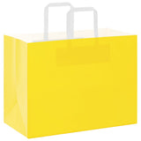 Paper Bags 250 pcs with Handles Yellow 32x17x25 cm 4102013