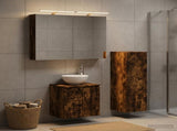 Bathroom Furniture Set 4 pcs Smoked Oak 3407411