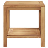Coffee Table with Storage Brown 45 x 45 x 45 cm Solid Teak Wood 42002305