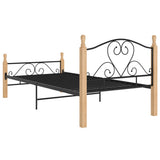 Bed Frame without Mattress Black Metal 100x200 cm 324940