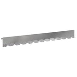 Lawn Edging 30 pcs 102 x 10 x 4 cm Steel Silver 8008756