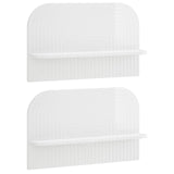 Wall Shelf 2 pcs High Gloss White 60 x 13.5 x 37.5 cm 8014945