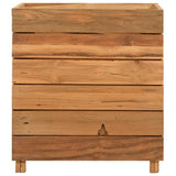 Raised Bed 50x40x55 cm Recycled Teak Wood and Steel 47424