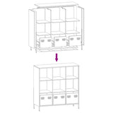 Highboard Black 101.5x39x103.5 cm Steel 851388