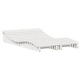Sun Loungers 2 pcs White 205x60x31.5 cm Solid Wood Pine 832575
