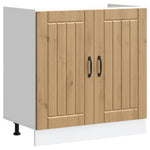 Kitchen Cabinet with Door Lucca 2 pcs Brown 80 x 46 x 81.5 cm 3315020