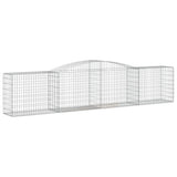 Arched Gabion Baskets 9 pcs 400x50x80/100 cm Galvanised Iron 3146990