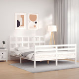 Bed Frame without Mattress White 160x200 cm Solid Wood 3194842