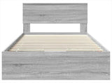 Bed Frame with Drawer Grey Sonoma 100 x 200 cm Engineer Wood 3408017