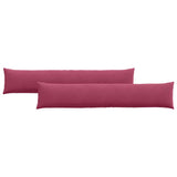 Sofa Pillows 2 pcs Wine Red 200 x 40 cm Corduroy Fabric 42013890