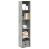 Bookcase Concrete Grey 40x30x189 cm Engineered Wood 857888