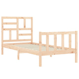 Bed Frame without Mattress Single Solid Wood Pine 3193041