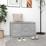 Bench Concrete Grey Engineered Wood Compact Entryway Bench 808670