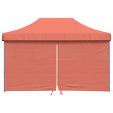 ZNTS Foldable Party Tent Pop-Up with 4 Sidewalls Terracotta 4004981